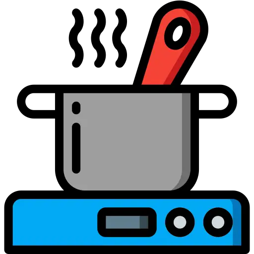 icon of stovetop with boiling water